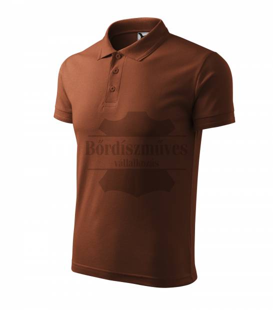 Bőrdíszmű, bőrdíszműves, gyártás, kereskedelem, egyedi bőrdíszműves termékek, MALFINI, a.s., Adler textil termékek forgalmazása, csomagküldés, Bőrdíszműves Bt., Galléros barna póló, 6500 Baja, Szeremlei u. 39.