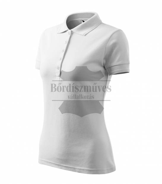 Bőrdíszmű, bőrdíszműves gyártás kereskedelem egyedi bőrdíszműves termékek, MALFINI, a.s., Adler női textil termékek forgalmazása, csomagküldés, 6500 Baja, Szeremlei u. 39., Bőrdíszműves Bt., Fehér női galléros póló