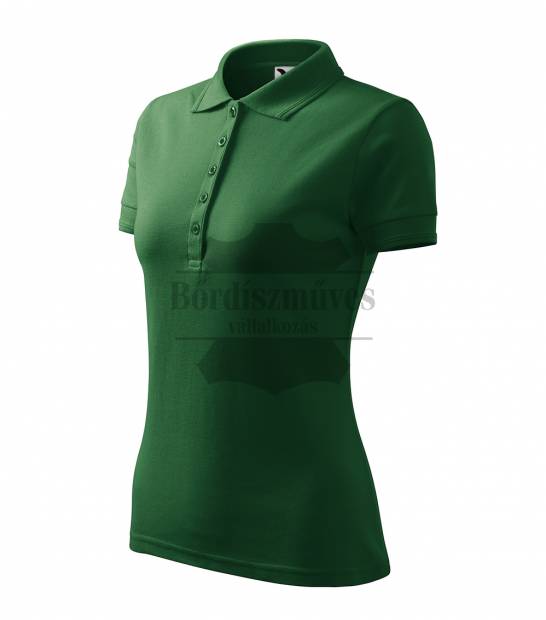 Bőrdíszmű, bőrdíszműves gyártás kereskedelem egyedi bőrdíszműves termékek, MALFINI, a.s., Adler női textil termékek forgalmazása, csomagküldés, 6500 Baja, Szeremlei u. 39., Bőrdíszműves Bt., Üvegzöld női galléros póló